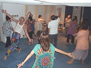 Students chakra dance